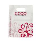 Die Cut Handle Custom Logo Printed LDPE Grocery Bags Plastic Merchandise Bags