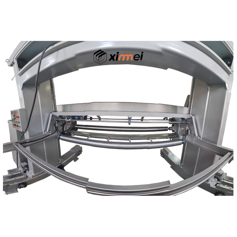 Robust PU Foam Cutting Machine For Horizontal Slicing On Rail With Auto Pressure Roller And Winding 2200mm Cutting Width