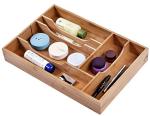 Bamboo Cutlery Tray Kitchen Utensil Tray Cooking Spoon Flatware Drawer Organizer