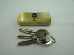 60mm Euro Profile Oval Shape Double Brass Cylinder Lock with 3 brass normal keys