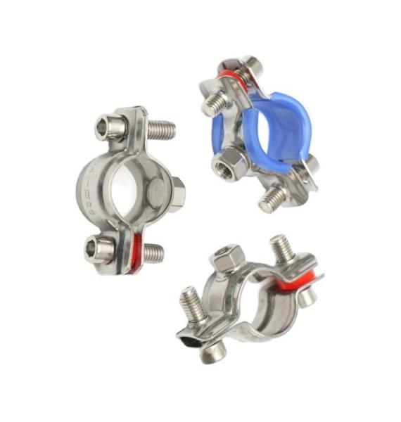 Stainless Steel Customized Support Quick Fist Rubber Lined Pipe Clamps for