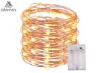 Copper Wire Decorative Outdoor Led String Lights , 200 LED Rope Light AA Battery