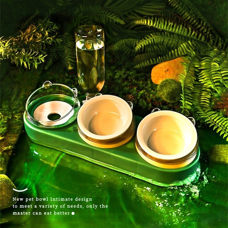 Cat Bowl Ceramic Cat Food Bowl To Protect Cervical Vertebra Automatic Drinking Water Diagonal Cat Bowl