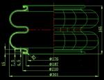 88554 Rolling Lobe Air Spring 210mm AIRSUSTECH For Gravel Equipment