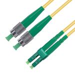 LC APC to LC APC Fiber Optic Patch Cable Duplex Single Mode OS2 OFNR 3.0mm