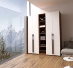 Eco Friendly Swing Door Wardrobe White Cabinet 2 Door For Hanging Clothes
