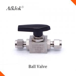 China SS 316 Hose Connector Stainless Steel Tube Fittings 2 Way High Pressure Ball Valve on sale