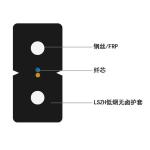FTTH Drop Fiber Optic Cable GJXH 2 Steel Strength Member 1 2 4 Core Indoor