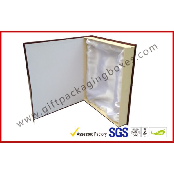 Luxury leathe paper with texture gift boxes for frame , Customized crocodile embossed leather paper gift package