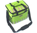 Green Large Insulated Cooler Bags 600D polyester with food standard PVC lining