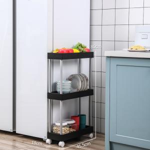Wholesale Crystal 98.5cm Kitchen Storage Racks Plastic Organizer Shelf Four Layer from china suppliers