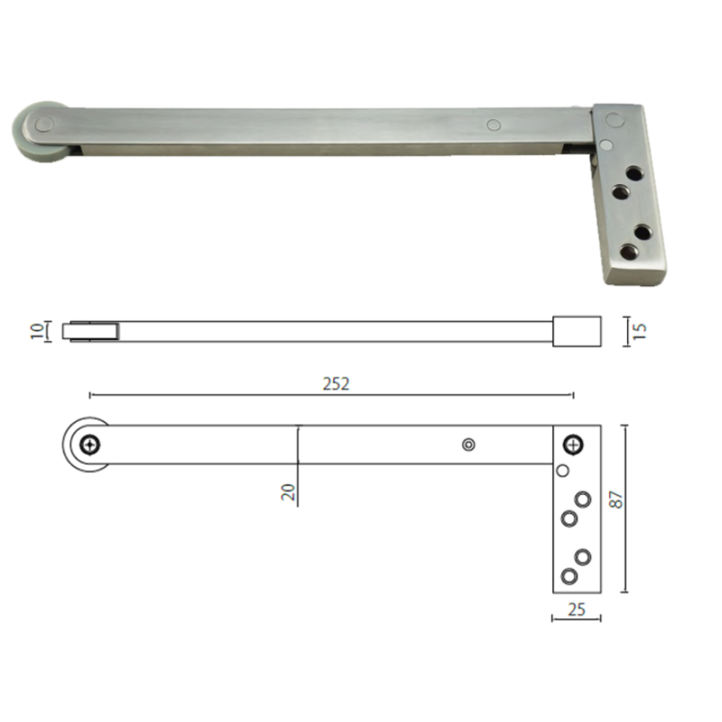 Stainless Steel Flush Bolt Door Accessories for Fire Door Easy Installation Different Length Option