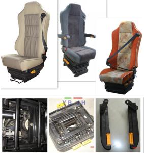 Wholesale Adjustable Armrest Bus Driver Seat Strong Steel Innner Frame Structure from china suppliers