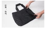 Black Portable Foldable Travel Bag Large Volume Thermal Transfer Printing