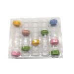 6 Pack Custom Macaron Clear Tray Recyclable Plastic Chocolate Tray