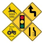 Customized Aluminum Reflective Sheeting Warning Road Security Signs for Traffic