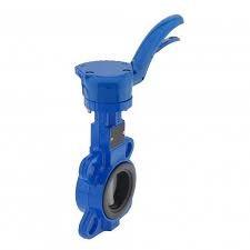 Wholesale Butterfly Valve With Blue Trigger Handle Stainless Steel 304 Tri Clamp Clover from china suppliers