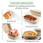 Disposable sugarcane bagasse 850ml, 1000ml 2 compartments food container with
