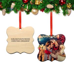 Wholesale Customized Printing Sublimation Wooden Christmas Ornaments Decorations from china suppliers