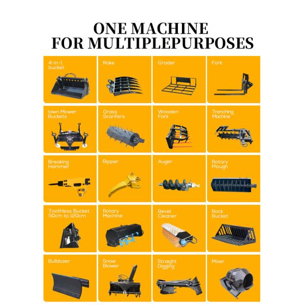 Free Shipping Mini Skid Steer Loader With Attachments Tracked Skid Steer