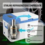 Refport 12V/24V DC 25L Ultra Low Temperature Home Storage Camping Portable