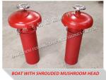 Externally open mushroom vents with Dg=100 are usually marked as: hood