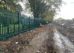 Various Heights Available Odm Steel Palisade Fencing Security Splayed Triple