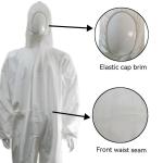 VASTPROTECT-604 White 60GSM PP PE Type5 6 Coverall for USA Market OEM Acceptance