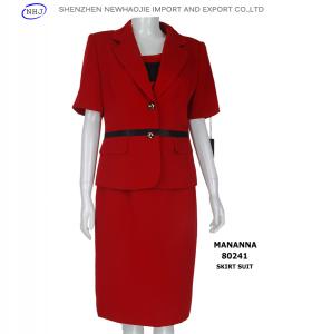 China Wholesale Suits Short-Sleeve 3 Piece Suit Red Dress Suits on sale