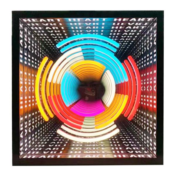 12V Custom Neon Sign Infinity Mirror Led Logo Multi Layer 3d Dance Floor for