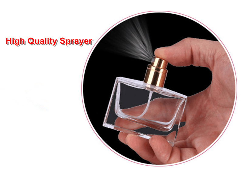 30ml Glass Empty Perfume Bottles Spray Atomizer Refillable Bottle with various color cap
