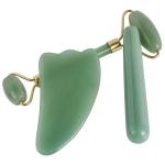 Anti Aging Jade Roller Gua Sha Set Anti Wrinkle Neck Gua Sha Massage Tool Set