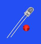 Flashing LED 5mm 3.0Hz 1/6 Duty Cycle Red Color 620nm 1200mcd Round Clear Lens