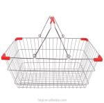 15kgs Weight Capacity Zinc or Chrome Plated Wire Mesh Metal Shopping Basket for
