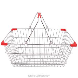 Wholesale 15kgs Weight Capacity Zinc or Chrome Plated Wire Mesh Metal Shopping Basket for Store from china suppliers