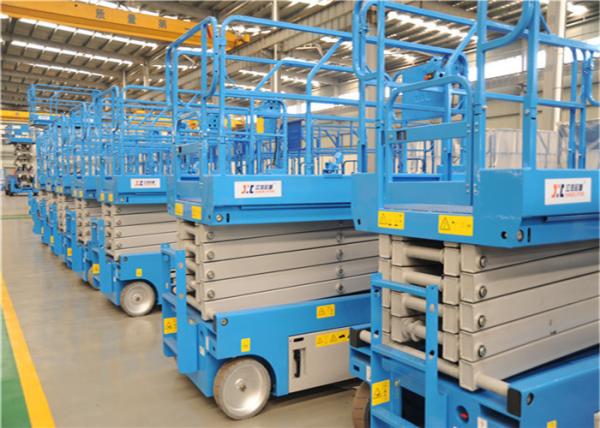 High Altitude Warehouse Scissor Lift Platform , Upright Scissor Lift With