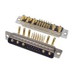 Full Gold Plated D-SUB High Power 8W8 Male Right Angle DIP Connector For Medical