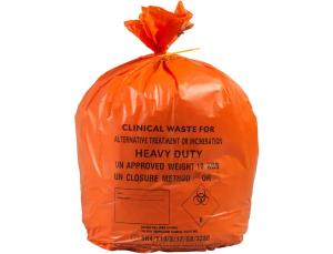 Wholesale Extra Strength LDPE Hazardous Clinical Waste Bags Heavy Duty Orange from china suppliers