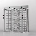 Heavy Duty IP54 Full Height Turnstile Gate Double Passage 24V Solenoid Control