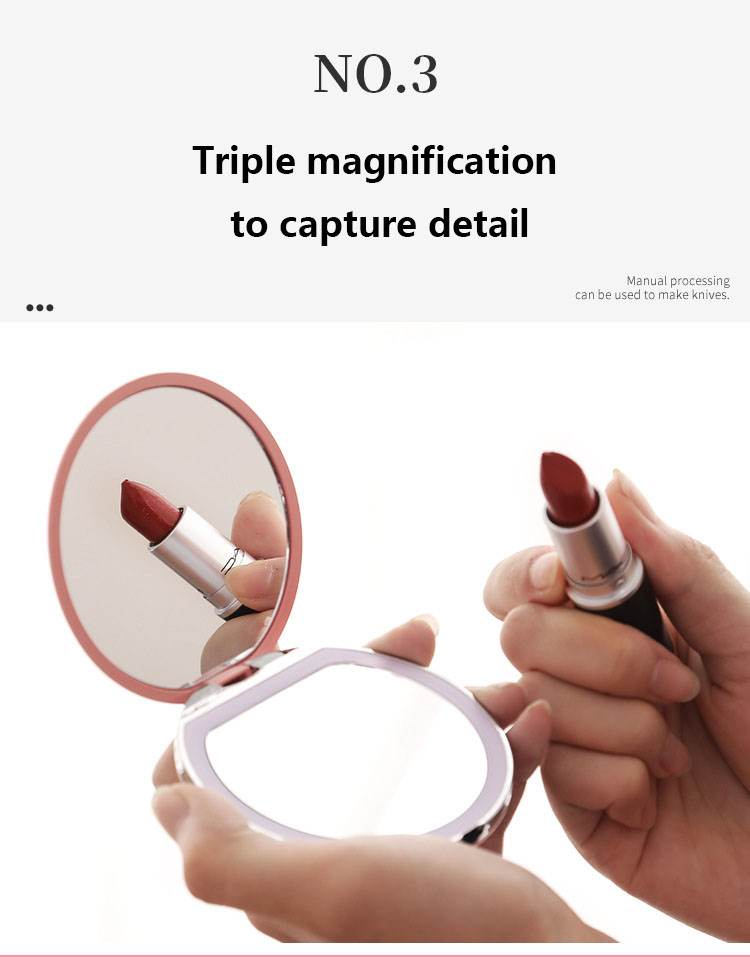 Get the Perfect Look Anywhere LED Lighted Travel Mirror with Pocket and Touch Control