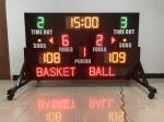 Yellow Electronic Basketball Scoreboard With Moving Sign