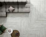 Dustproof 600mm Width Wooden Porcelain Tiles Grain Light Gray 150x900mm