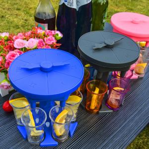 Wholesale OEM Bar Tool Set Breakfasts Plastic 6 Shot Glass Dispenser from china suppliers