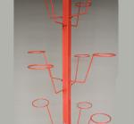 Mobile HongChuang RAL Color Football Display Rack Portable With 20 hats