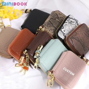 Wholesale Mini Coin Purse Keychain Genuine Leather Woman Bag with Chain Sling Shoulder Strap from china suppliers
