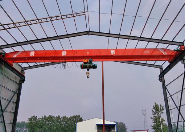 Single Girder Electric Overhead Crane Indoor Lifting Equipment Compact Structure