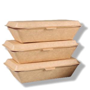 Wholesale 450ml Custom Paper Lunch Box Clamshell Food Containers Lightweight from china suppliers