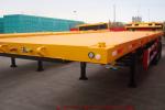 low price 3 axles 40ft container flatbed semi trailer with container locks