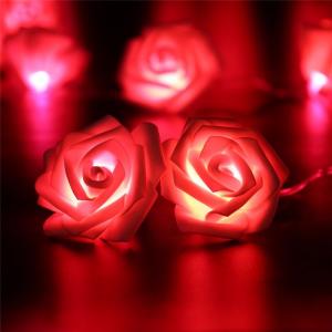Wholesale Fashion Holiday Lighting 20 LED Novelty Rose Flower Fairy String Lights Wedding Garden Party Valentine