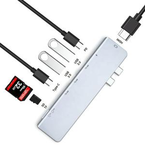 Wholesale USB C Type C 4K 30Hz HDMI USB 3.0 TF SD Adapter Hub Docking Station for Macbook Pro from china suppliers